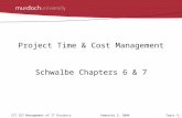 Topic 5- 1ICT 327 Management of IT ProjectsSemester 2, 2004 Project Time & Cost Management Schwalbe Chapters 6 & 7.