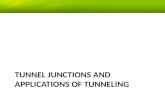 TUNNEL JUNCTIONS AND APPLICATIONS OF TUNNELING EEE5425 Introduction to Nanotechnology1.