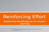 Researched Best Practices for Student Learning Sara Overby, Coordinating Teacher for Secondary Literacy, soverby@wcpss.net.