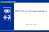 UNDP Climate Change Adaptation 20 September, 2006.