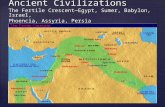 { Ancient Civilizations The Fertile Crescentâ€”Egypt, Sumer, Babylon, Israel, Phoencia, Assyria, Persia