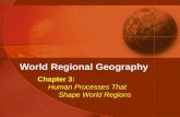 World Regional Geography Chapter 3: Human Processes That Shape World Regions.