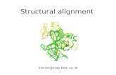 Structural alignment marian@xray.bmc.uu.se. Protein structure Every protein is defined by a unique sequence (primary structure) that folds into a unique.