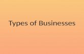 Types of Businesses. SOLE PROPRIETORSHIPS AND PARTNERSHIPS.