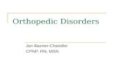 Orthopedic Disorders Jan Bazner-Chandler CPNP, RN, MSN.