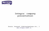 Russia, Voronezh, Elektrosignalnaya str., 1  Integra: company presentation.