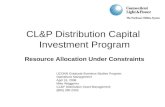 CL&P Distribution Capital Investment Program Resource Allocation Under Constraints UCONN Graduate Business Studies Program Operations Management April.