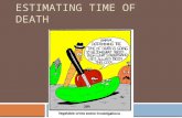 ESTIMATING TIME OF DEATH. So…  Suspects can be eliminated and focus can be put on others  What can be used?