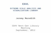 EAVL EAVL E XTREME - SCALE A NALYSIS AND V ISUALIZATION L IBRARY Jeremy Meredith SDAV Next-Gen Library Meeting September, 2012.