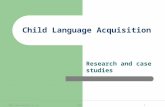 © 2007  73601 Child Language Acquisition Research and case studies.