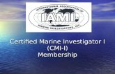 Certified Marine Investigator I (CMI-I) Membership.