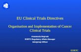EORTC EU Clinical Trials Directives Organisation and Implementation of Cancer Clinical Trials Anastassia Negrouk EORTC Regulatory Affairs Manager Intergroup.