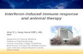 1 Interferon-induced immune response and antiviral therapy Ahn( 安 ), Sang Hoon( 相勳 ), MD, PhD Department of Internal Medicine Institute of Gastroenterology.