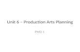 Unit 6 – Production Arts Planning PMD 1. Stage Manager The stage manager is responsible for all stage elements in a show. The role of the stage manager.