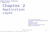 Application Layer2-1 Chapter 2 Application Layer Part of slides provided by J.F Kurose and K.W. Ross, All Rights Reserved Communication Networks P. Demeester.