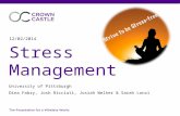 Stress Management University of Pittsburgh Dina Fabry, Josh Ricciuti, Josiah Welker & Sarah Lonzi 12/02/2014.
