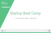 Startup Boot Camp 1 - 3 May 2015 | Berlin – Adlershof.