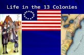 Life in the 13 Colonies. Three Groups of Colonies.
