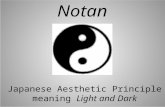Japanese Aesthetic Principle meaning Light and Dark Notan.