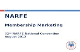 NARFE Membership Marketing 32 nd NARFE National Convention August 2012.