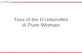 Tess of the D’Urbervilles A Pure Woman. The Setting of the Novel Most of the action takes place in the late 19 th Century in Southwestern England in the.