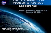 Pg 1 NASA Academy of Program and Project Leadership  NASA’s Academy for Program & Project Leadership Denise Lee & Therese Salmon NASA.