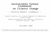 Special Committee on a Future Framework for Addressing Climate Change Global Environmental Sub-Committee, Industrial Structure Council*, Japan Sustainable.