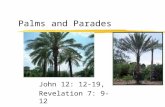 Palms and Parades John 12: 12-19, Revelation 7: 9-12.