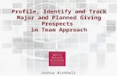 © 2005 Bentz Whaley Flessner Profile, Identify and Track Major and Planned Giving Prospects in Team Approach Joshua Birkholz.
