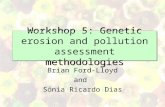 Workshop 5: Genetic erosion and pollution assessment methodologies Brian Ford-Lloyd and Sónia Ricardo Dias.