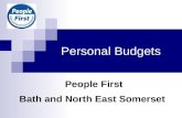 Personal Budgets People First Bath and North East Somerset.