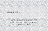 CHAPTER 4 MARKET SEGMENTATION, POSITIONING AND DEMAND PROJECTION.