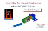 Introduction Alex R. Dzierba Indiana University Spokesman Hall D Collaboration Searching for Gluonic Excitations and the JLab 12 GeV Upgrade The Hall D.