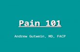 Pain 101 Andrew Gutwein, MD, FACP. Overview Today we will cover:1. Pain Med Myths 2. Basics 3. Conversions 4. Starting Meds and Titrating 5. Miscellaneous.