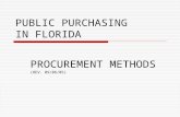 PUBLIC PURCHASING IN FLORIDA PROCUREMENT METHODS (REV. 09/06/05)
