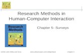©2010 John Wiley and Sons  Chapter 5 Research Methods in Human-Computer Interaction Chapter 5- Surveys.