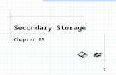 1 Secondary Storage Chapter 05. 2 Chapter Objectives Properties of Secondary Storage Discuss various mediums of Secondary Storage Magnetic Drives Optical.