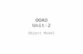 OOAD Unit-2 Object Model. Foundations of the Object Model Structured Design Methods evolved – For Developer (who build complex systems) – Using Procedural.
