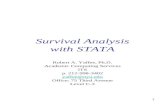 1 Survival Analysis with STATA Robert A. Yaffee, Ph.D. Academic Computing Services ITS p. 212-998-3402 yaffee@nyu.edu Office: 75 Third Avenue Level C-3.