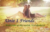 Unit 1 Friends Welcome to the unit& Vocabulary. Free talk How did your spend your summer holidays?