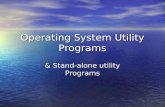Operating System Utility Programs & Stand-alone utility Programs.