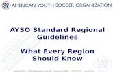 AYSO Standard Regional Guidelines What Every Region Should Know.