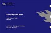 Songs Against Wars Vesa Matteo Piludu Helsinki Department of Comparative Religion University of Helsinki.