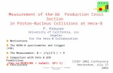 P.Kreuzer – BBbar at Hera-B – ICHEP2002 Amsterdam Measurement of the bb Production Cross Section in Proton-Nucleus Collisions at Hera-B P. Kreuzer University.