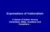 Expressions of Nationalism A Sense of Nation Among Ukrainians, Métis, Acadians and Canadians…