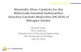 Bimetallic Silver Catalysts for the Reformate-Assisted Hydrocarbon Selective Catalytic Reduction (HC-SCR) of Nitrogen Oxides Richard Ezike Ph.D. Defense.