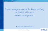 SRNWP workshop - Bologne Short range ensemble forecasting at Météo-France status and plans J. Nicolau, Météo-France.