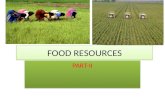 FOOD RESOURCES PART-II. Types of Agriculture Industrialized Agriculture – “Agribusiness” or high-input agriculture Developed countries Land – moderate