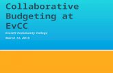 Everett Community College March 13, 2015 Collaborative Budgeting at EvCC.