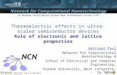 Abhijeet Paul & Gerhard Klimeck Network for Computational Nanotechnology (NCN) UC Berkeley, Univ.of Illinois, Norfolk State, Northwestern, Purdue, UTEP.